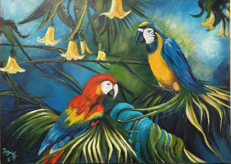 "Zur Erinnerung an das schöne Brasilien"_Acryl_ 70 x 50 cm